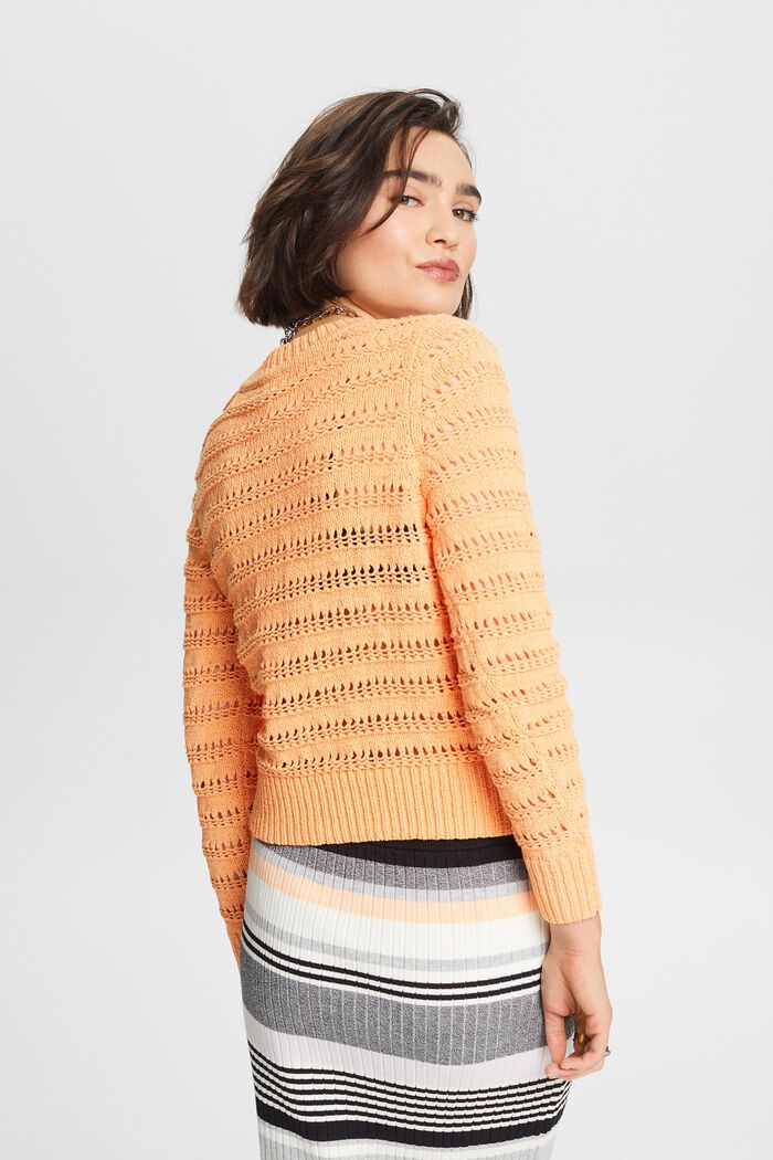 Ażurowy sweter, PASTEL ORANGE, detail image number 2