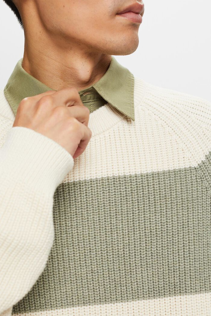 Sweter z okrągłym dekoltem w paski, ICE, detail image number 2