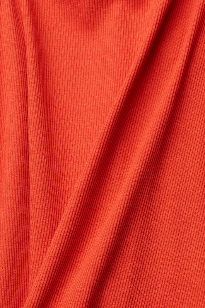 Koszulka na ramiączkach z koronkową lamówką, ORANGE RED, detail image number 1