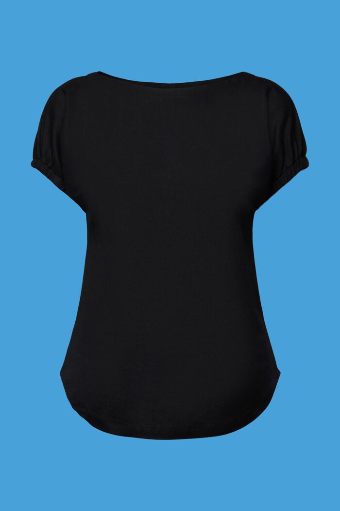T-shirt z elastycznymi rękawami, BLACK, detail image number 6