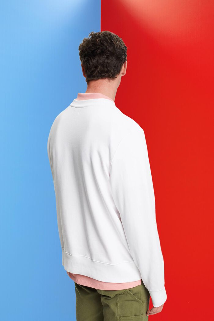 Bluza z haftowanym logo, WHITE, detail image number 3