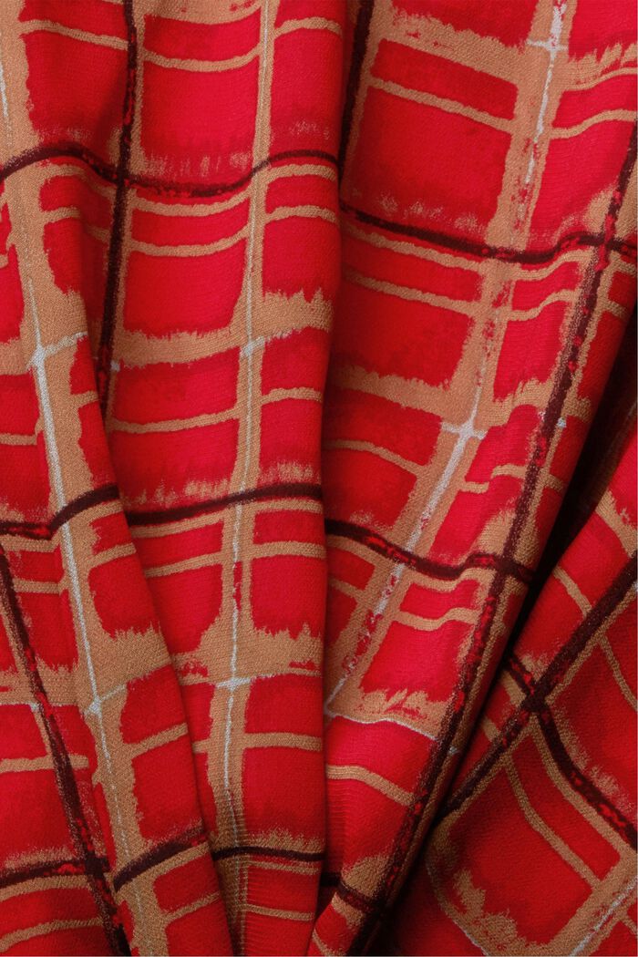 Wzorzysta bluzka, LENZING™ ECOVERO™, RED, detail image number 5