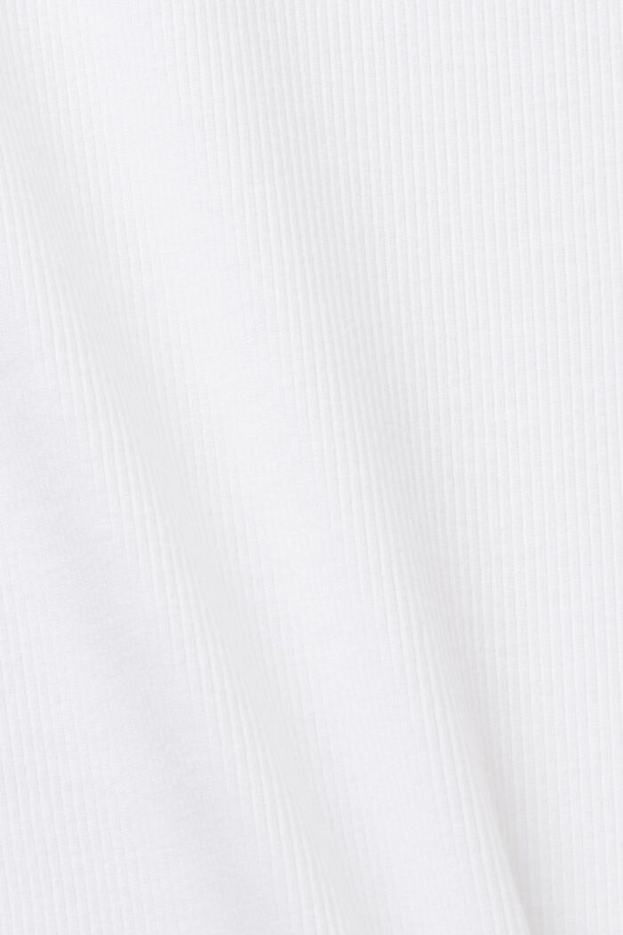 T-shirt z okrągłym dekoltem z dżerseju z bawełny, WHITE, detail image number 7