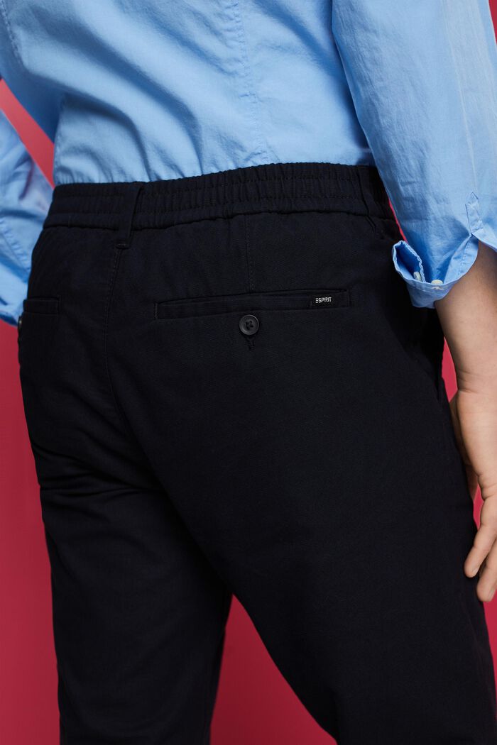 Szczotkowane spodnie chino, NAVY, detail image number 4