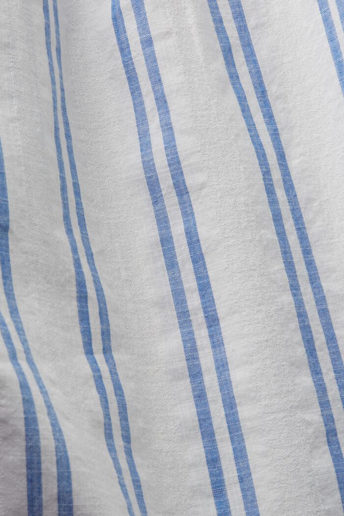 Bluzka z krótkim rękawem w paski, 100% bawełna, OFF WHITE, detail image number 4