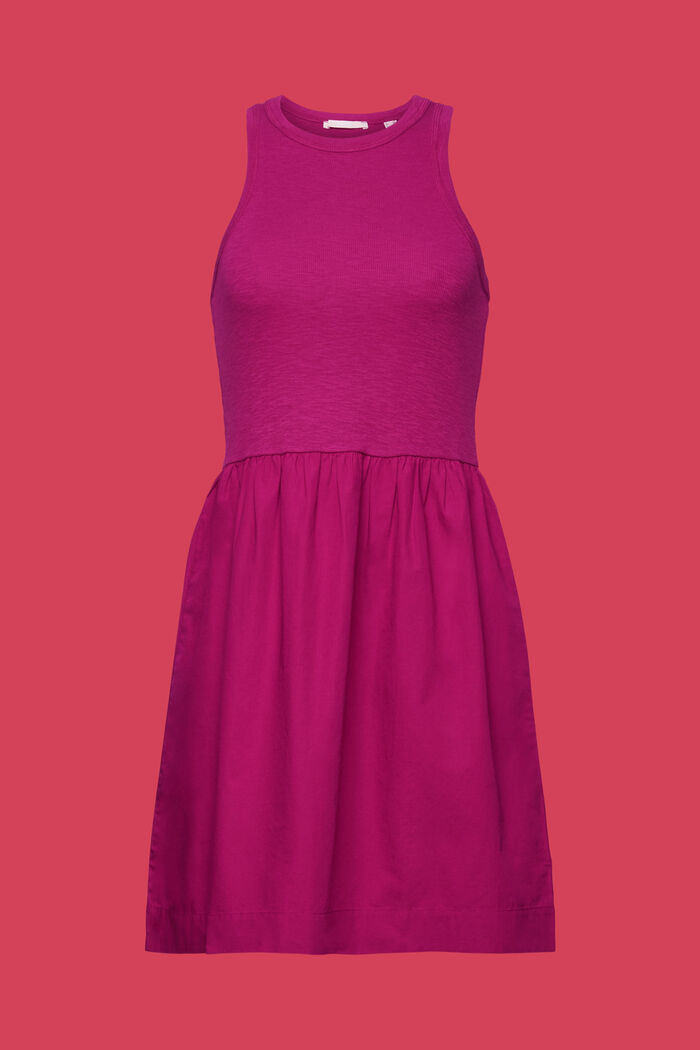 Sukienka mini z miksu materiałów, DARK PINK, detail image number 8