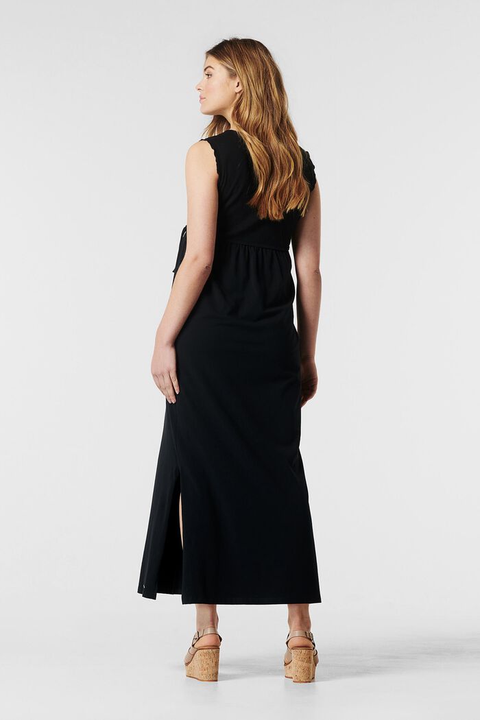 Sukienka maxi z bawełny organicznej, BLACK, detail image number 1