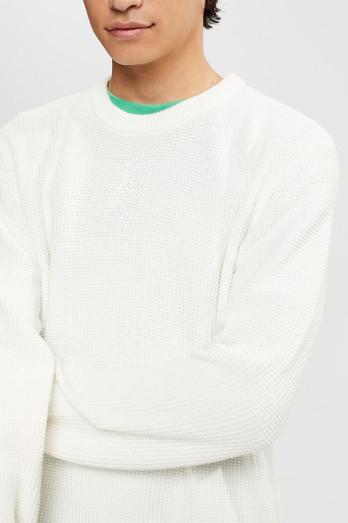 Sweter ze 100% bawełny, OFF WHITE, detail image number 2