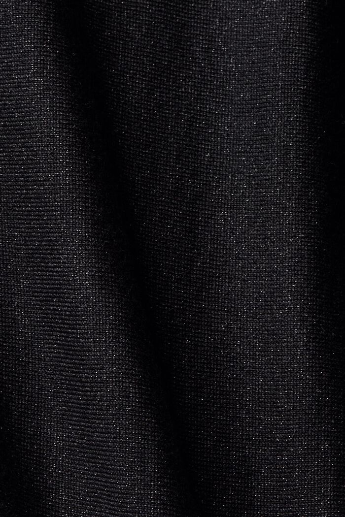 Błyszczący sweter, LENZING™ ECOVERO™, BLACK, detail image number 1