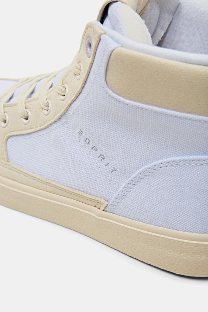 Dwukolorowe wysokie sneakersy, WHITE, detail image number 4