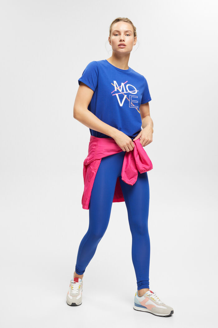 Sportowa koszulka z bawełny, BRIGHT BLUE, detail image number 1