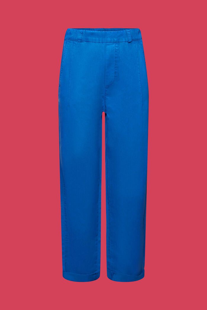 Skrócone spodnie chino bez zapięcia, BRIGHT BLUE, detail image number 7