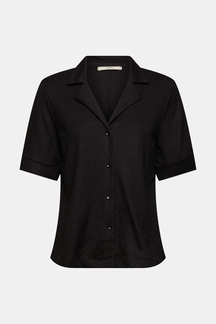 T-shirt w stylu bluzki koszulowej, BLACK, detail image number 6
