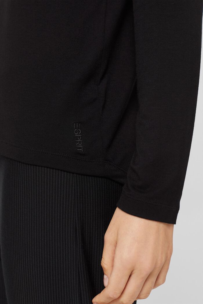 Koszulka od piżamy z LENZING™ ECOVERO™, BLACK, detail image number 3