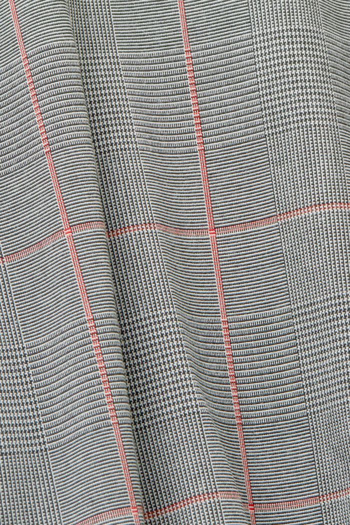 Bomberka w kratkę o skróconym fasonie, MEDIUM GREY, detail image number 4