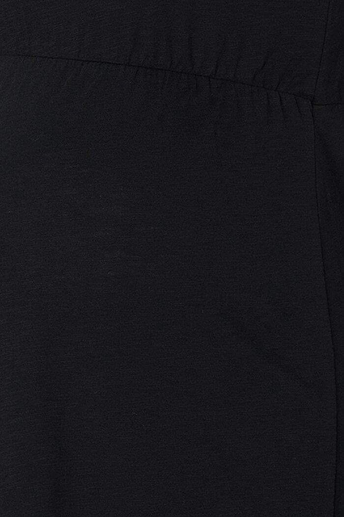 MATERNITY Ciążowa sukienka z jerseyu z funkcją karmienia, DEEP BLACK, detail image number 3