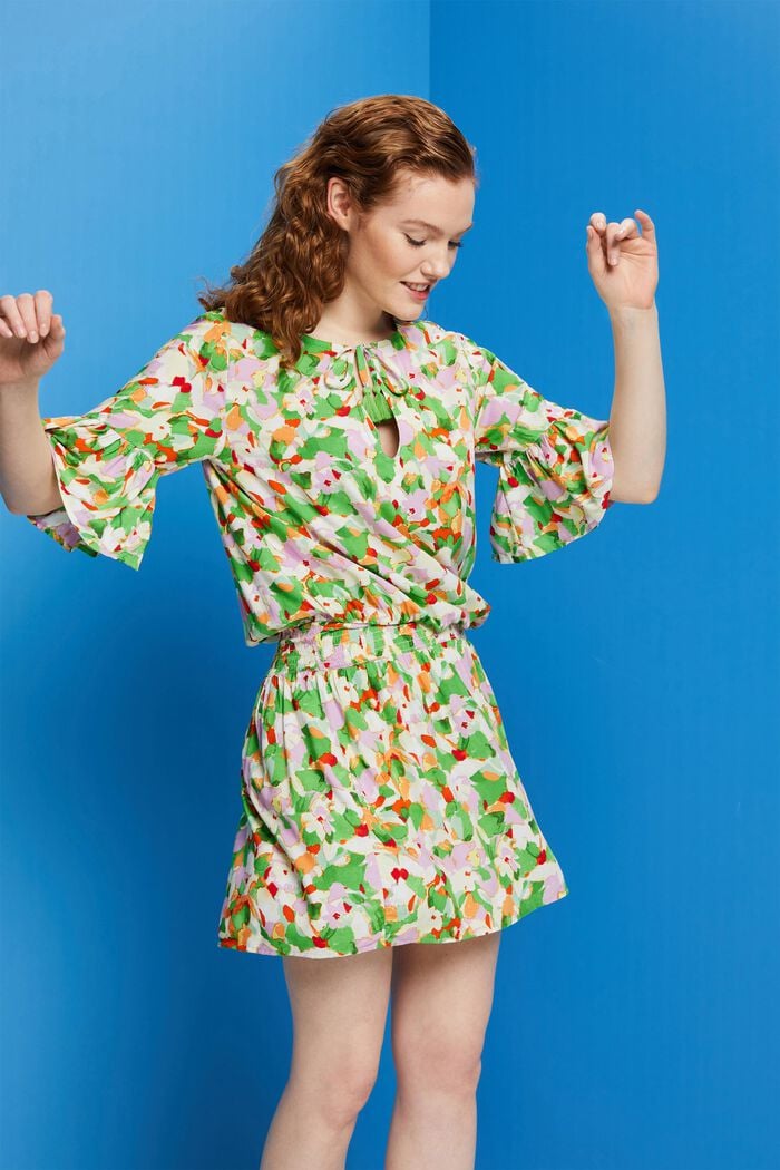 Plażowa sukienka mini, LENZING™ ECOVERO™, GREEN, detail image number 0