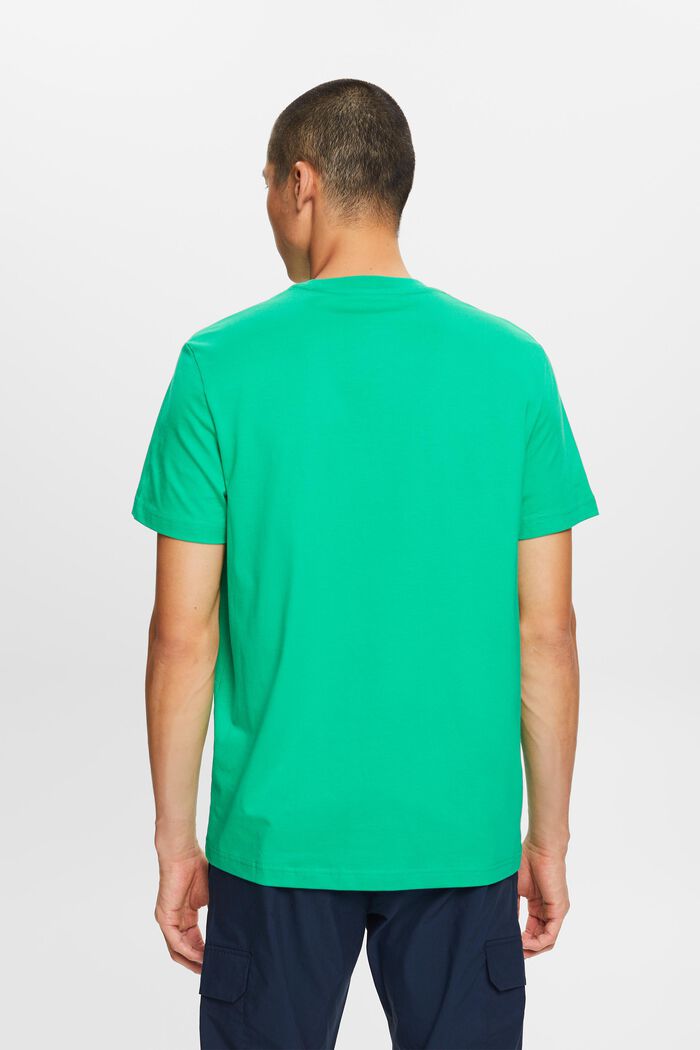 T-shirt z dżerseju z bawełny pima, GREEN, detail image number 3