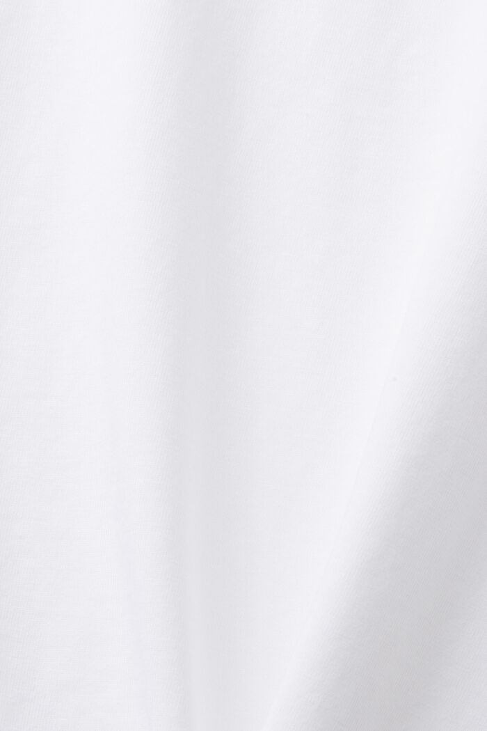 Jerseyowa koszulka z długim rękawem, 100% bawełny, WHITE, detail image number 5