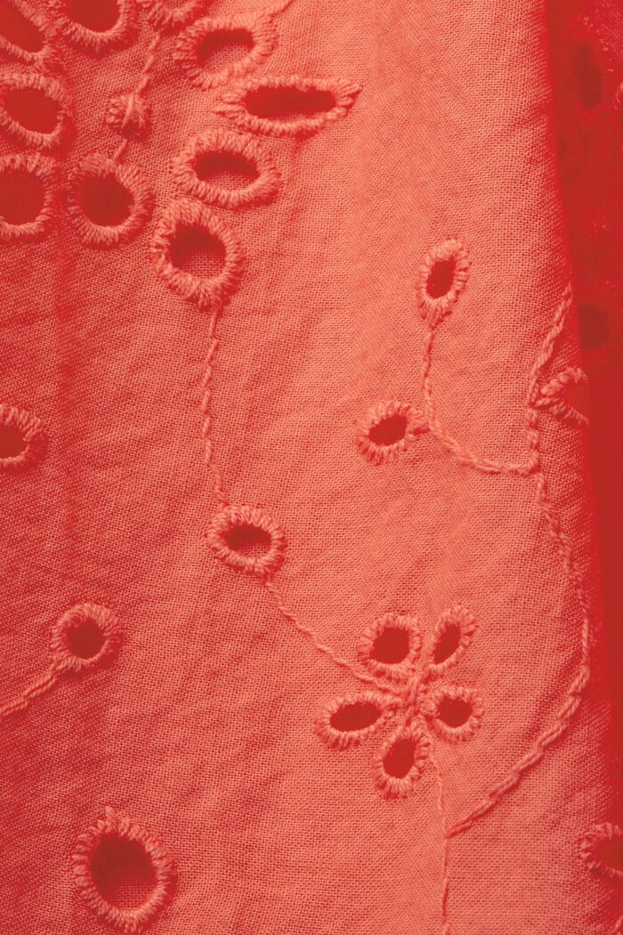 Koronkowa sukienka z bawełny, CORAL ORANGE, detail image number 5