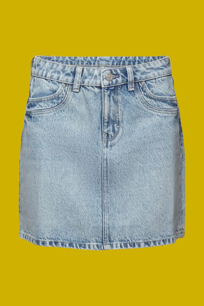 Dżinsowa spódniczka mini, TENCEL™, BLUE BLEACHED, detail image number 6