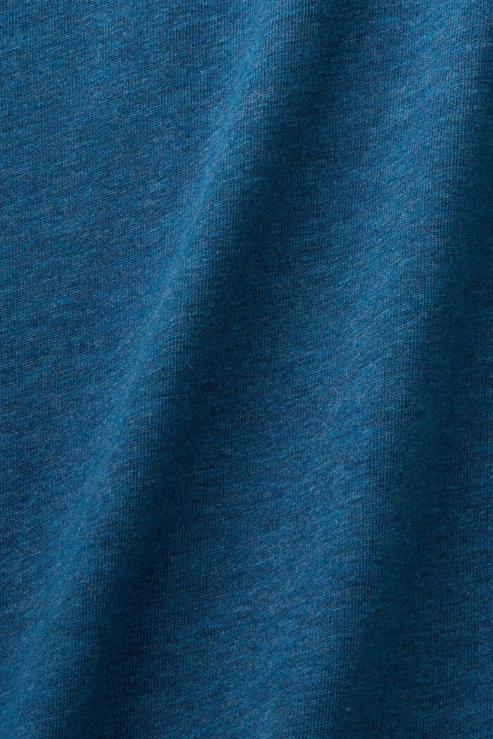T-shirt z okrągłym dekoltem, 100% bawełny, GREY BLUE, detail image number 4