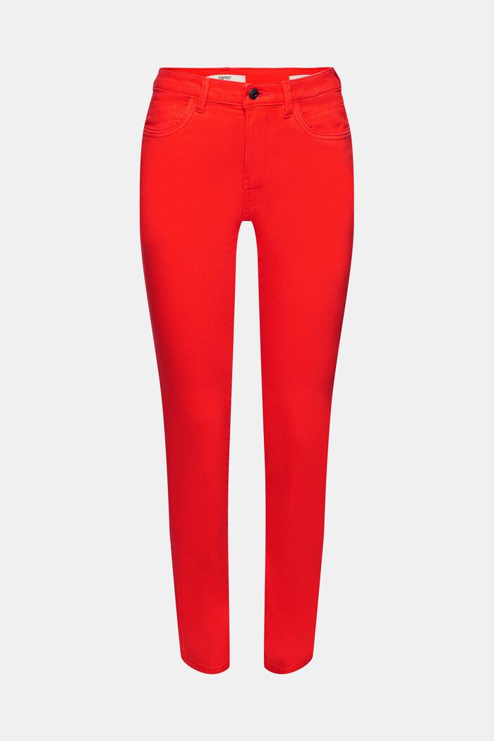 Elastyczne dżinsy ze średniowysokim stanem, fason slim fit, RED, detail image number 7