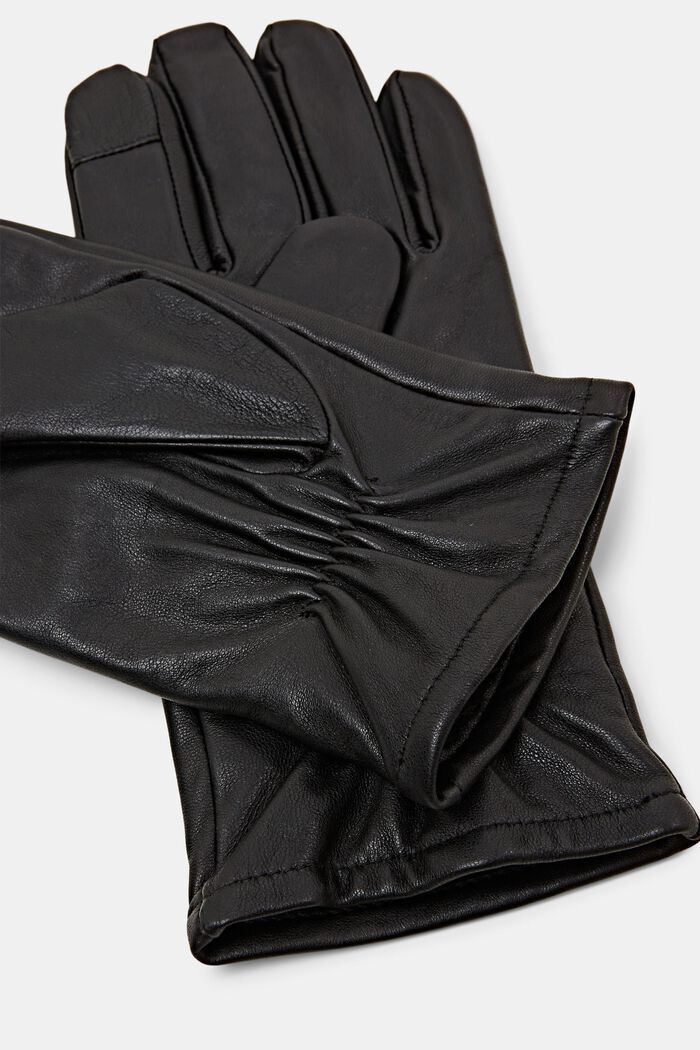 Skórzane rękawiczki, BLACK, detail image number 1