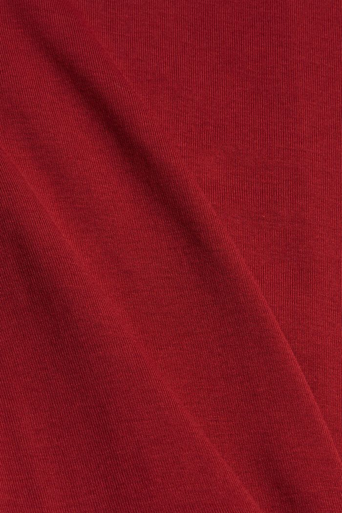Sukienka z jerseyu ze 100% bawełny organicznej, DARK RED, detail image number 4