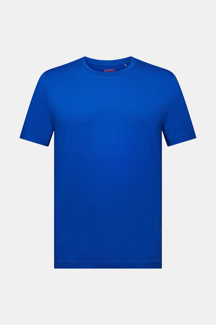 T-shirt z okrągłym dekoltem z dżerseju, BRIGHT BLUE, detail image number 6