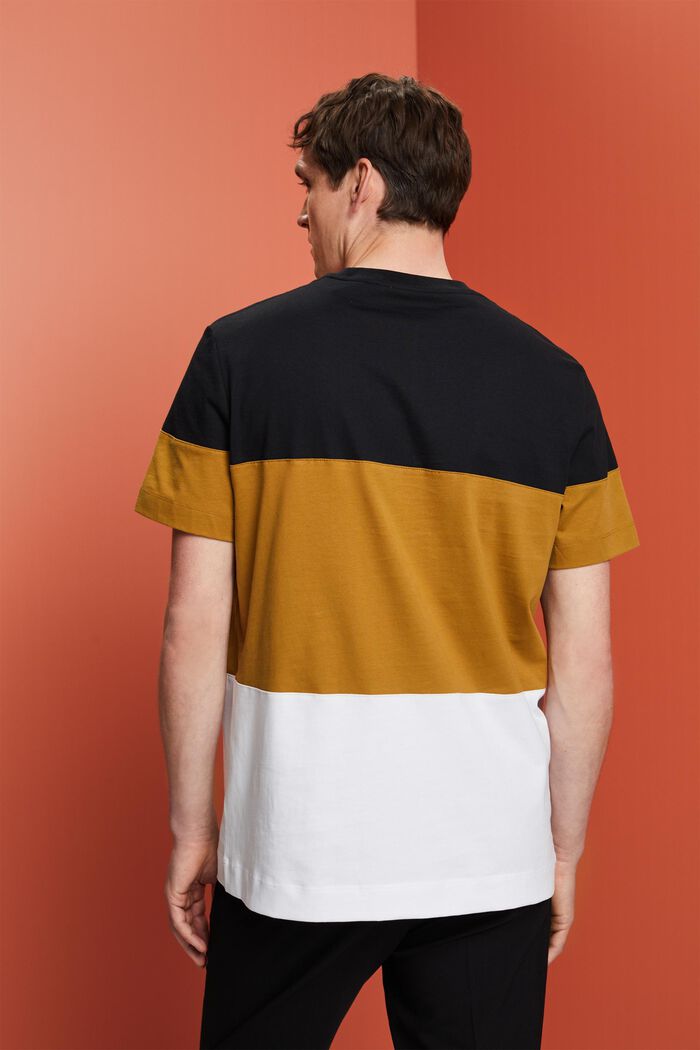 T-shirt w bloki kolorów, 100% bawełny, BLACK, detail image number 3