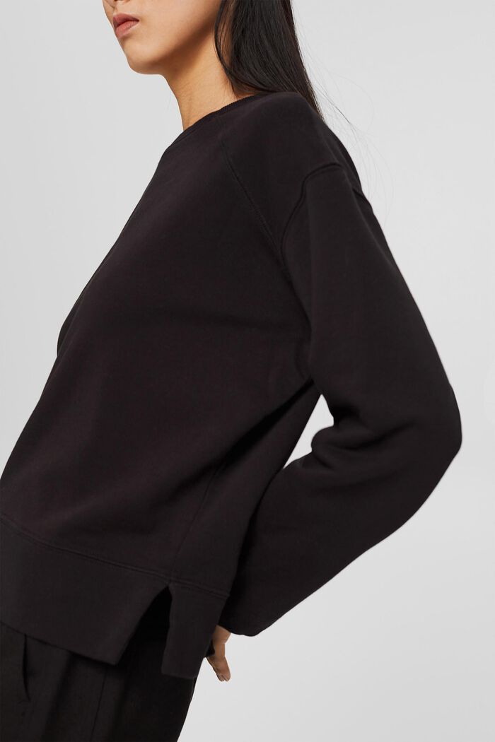 Bluza z czystej bawełny, BLACK, detail image number 0