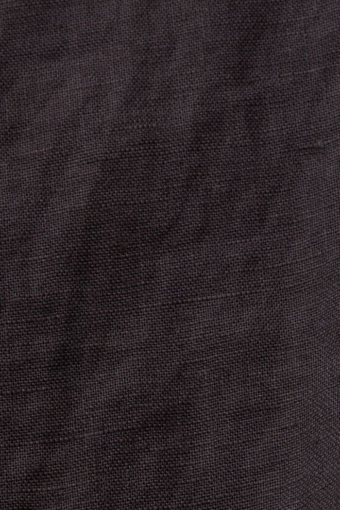 Lniana koszula z krótkim rękawem, ANTHRACITE, detail image number 5