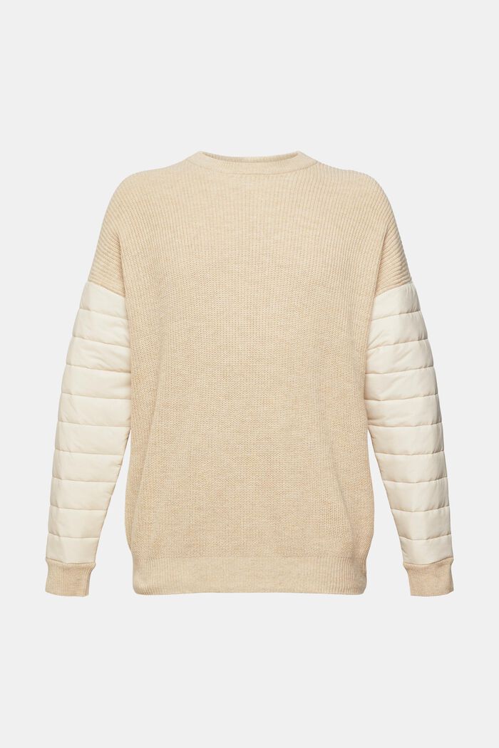 Sweter z mieszanki materiałów