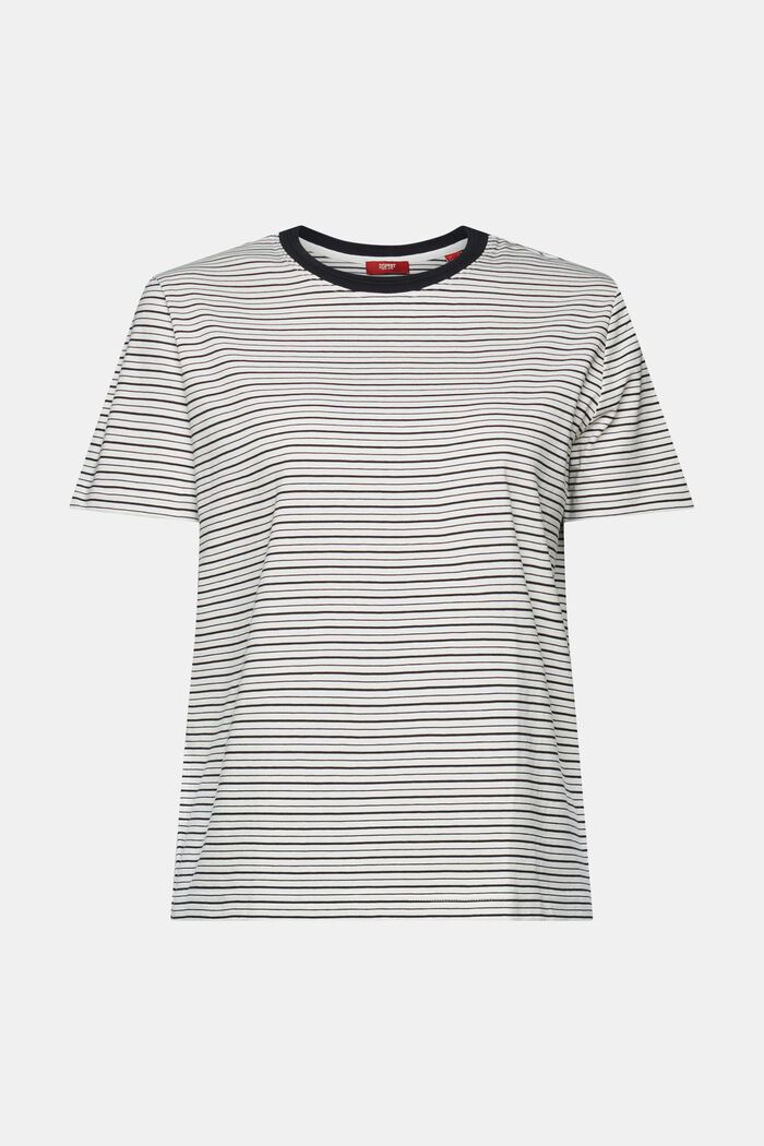 T-shirt w paski, 100% bawełny, OFF WHITE, detail image number 6