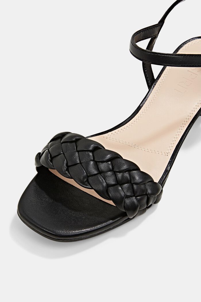 Sandały z plecionym paskiem, BLACK, detail image number 4