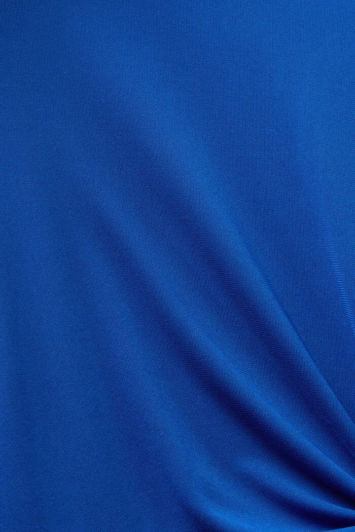 Sukienka midi z krepy z wiązaniem, BRIGHT BLUE, detail image number 4