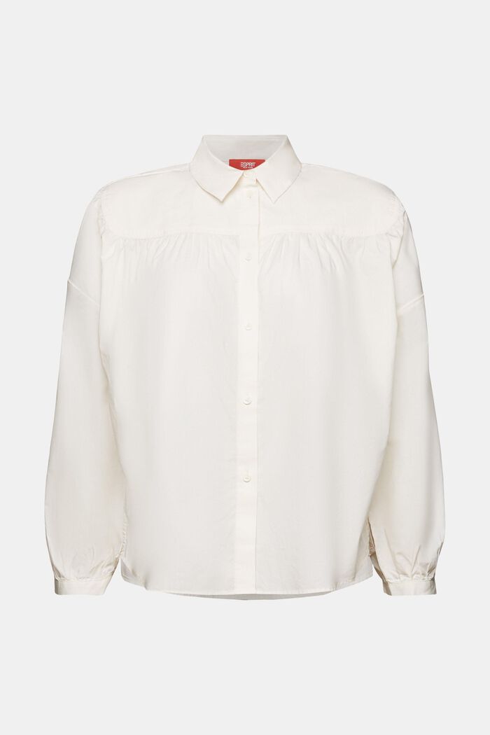 Bluzka z popeliny, 100% bawełny, OFF WHITE, detail image number 6