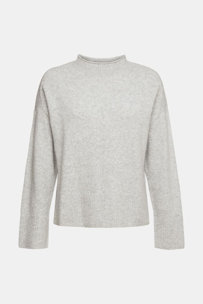 Z wełną: przytulny sweter ze stójką, LIGHT GREY, detail image number 2