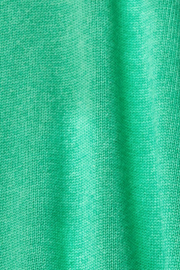 Dzianinowy sweter z ekologicznej bawełny, GREEN, detail image number 1