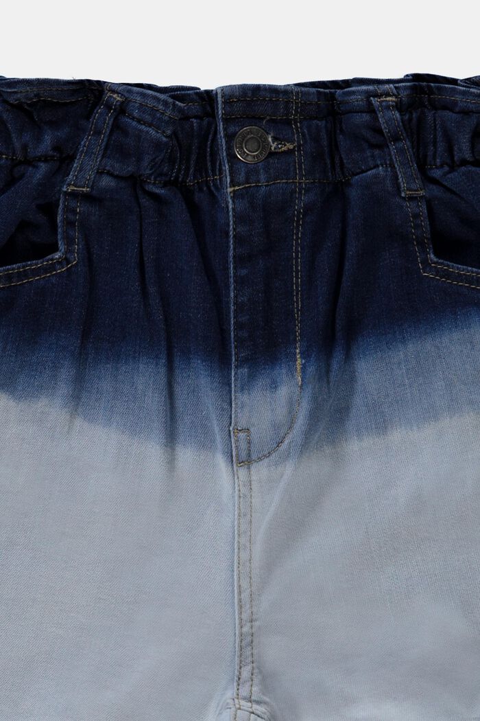 Dwukolorowe dżinsowe szorty, BLUE BLEACHED, detail image number 2