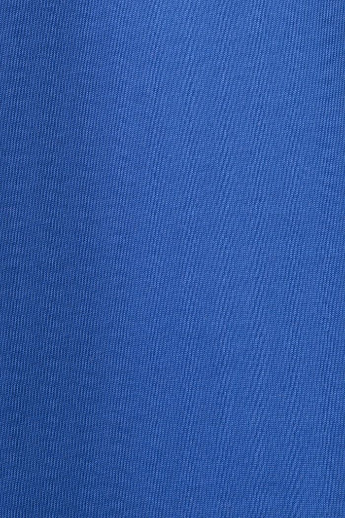 T-shirt z logo z bawełnianego dżerseju, unisex, BRIGHT BLUE, detail image number 7