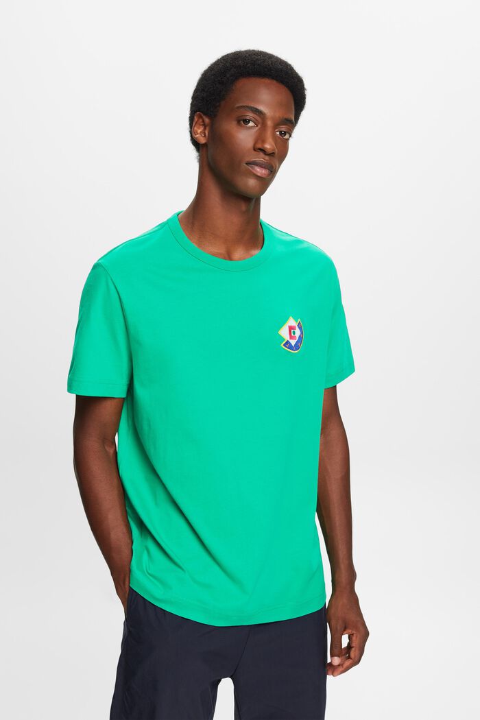 T-shirt z graficznym logo, GREEN, detail image number 2