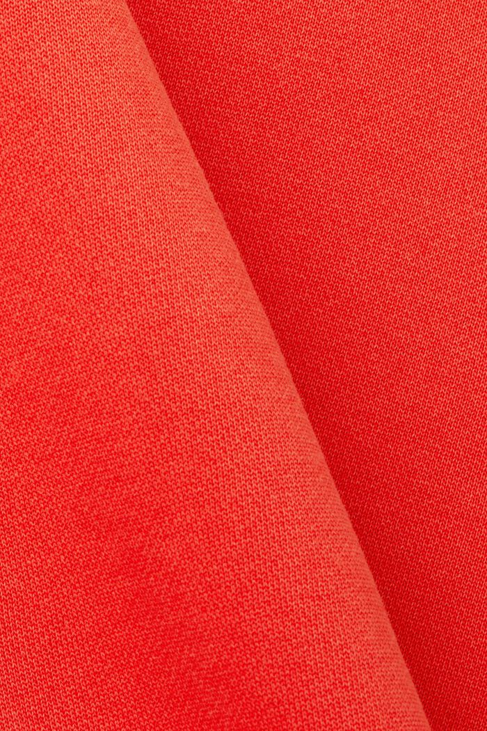 Jednokolorowa bluza o fasonie regular fit, RED, detail image number 6