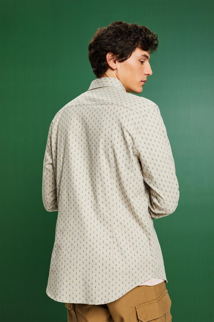 Wzorzysta koszula z diagonalu, fason slim, PASTEL GREY, detail image number 2