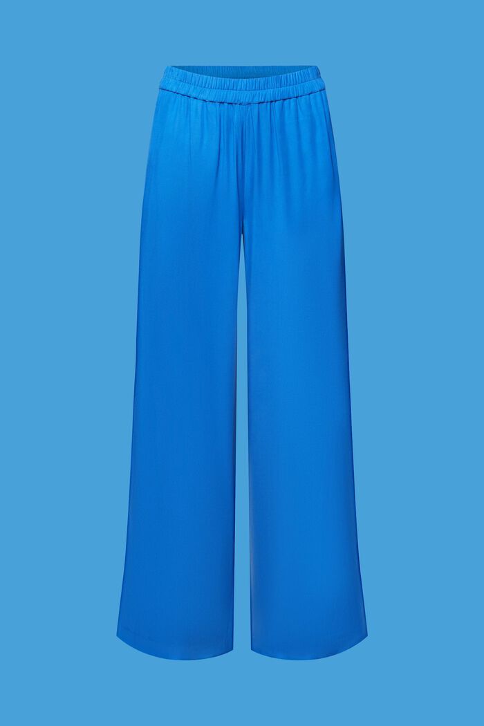 Spodnie z szerokimi nogawkami, LENZING™ ECOVERO™, BRIGHT BLUE, detail image number 7