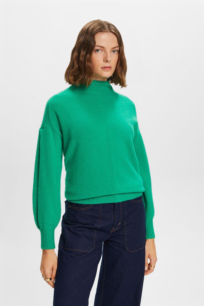 Sweter z półgolfem, GREEN, detail image number 0