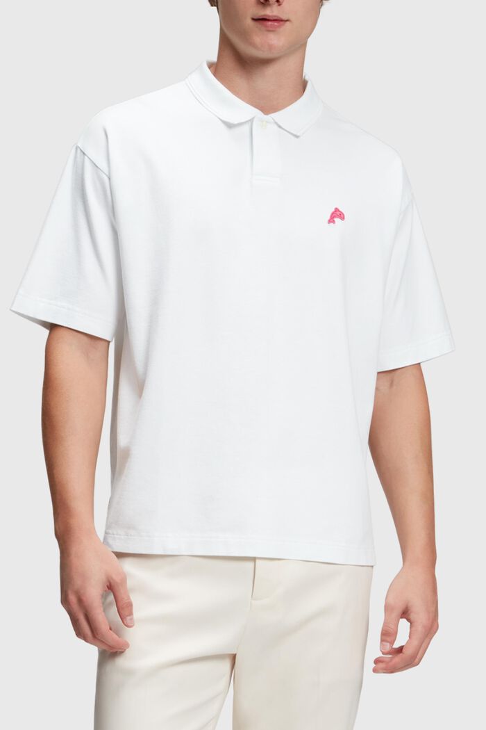 Koszulka polo z kolekcji Dolphin Tennis Club, fason relaxed, WHITE, detail image number 0