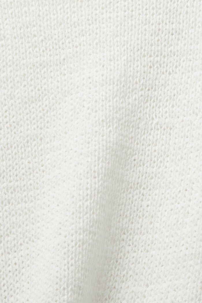 Sweter z dzianiny o luźnym splocie, OFF WHITE, detail image number 5
