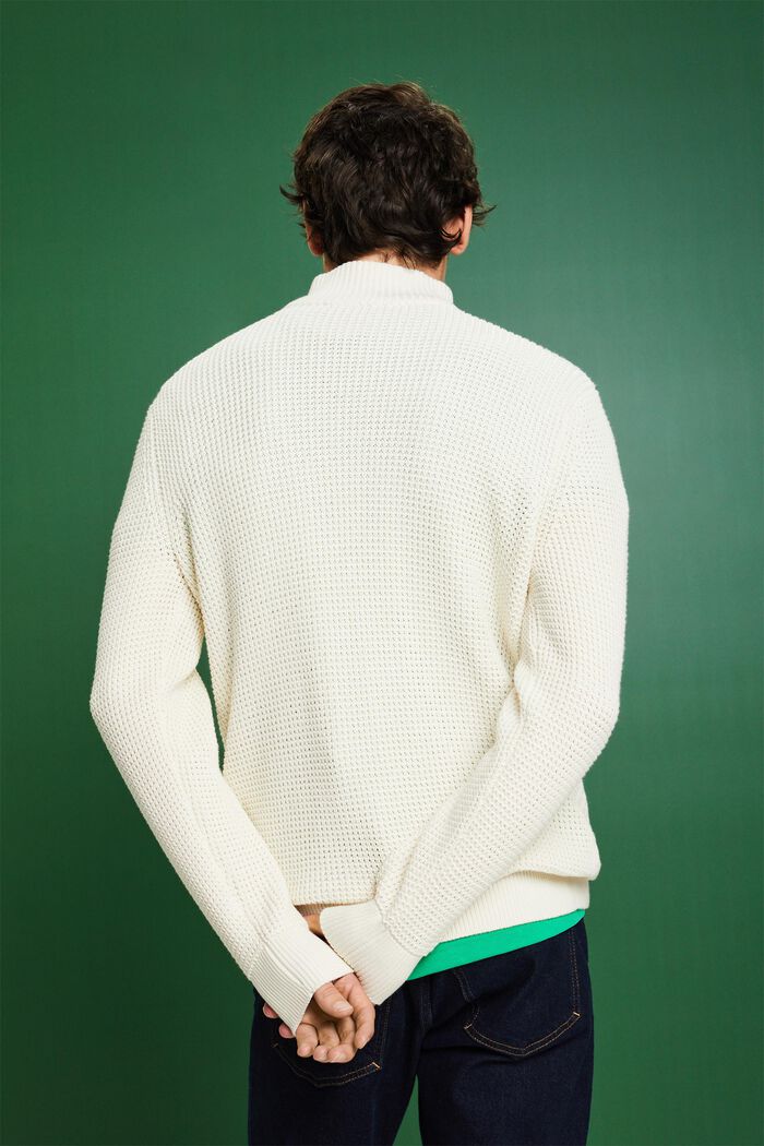 Sweter z dzianiny w warkocze z suwakiem do połowy długości, ICE, detail image number 2